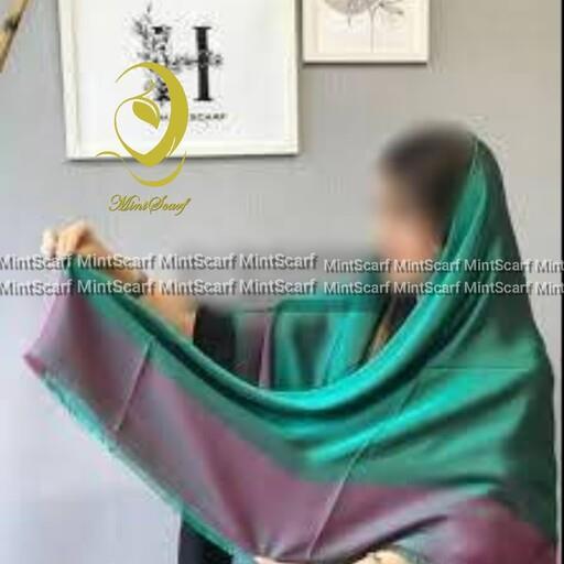 روسری بامبو درجه 1sinem  ریشه سوزنی دورو رنگ سبز سرخابی